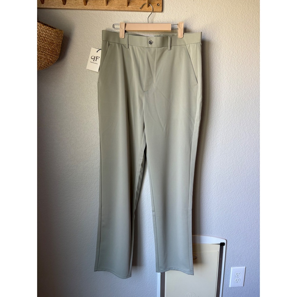 TimelessFlex Mens Performance Trousers Stretch Chino Pants 36x30